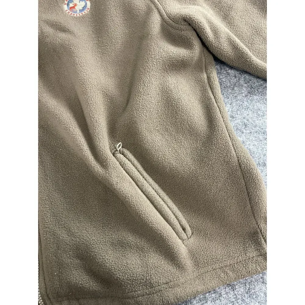 TCM Sweater Mens Extra Large Green Tchibo Jacket Fleece Full Zip Pockets N2